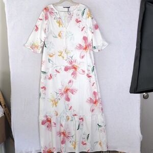NORACORA Women's Floral Resort Coastal Maxi Dress Size XL